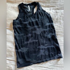 Athleta Black Camouflage, Racerback Tank Top, Size Small